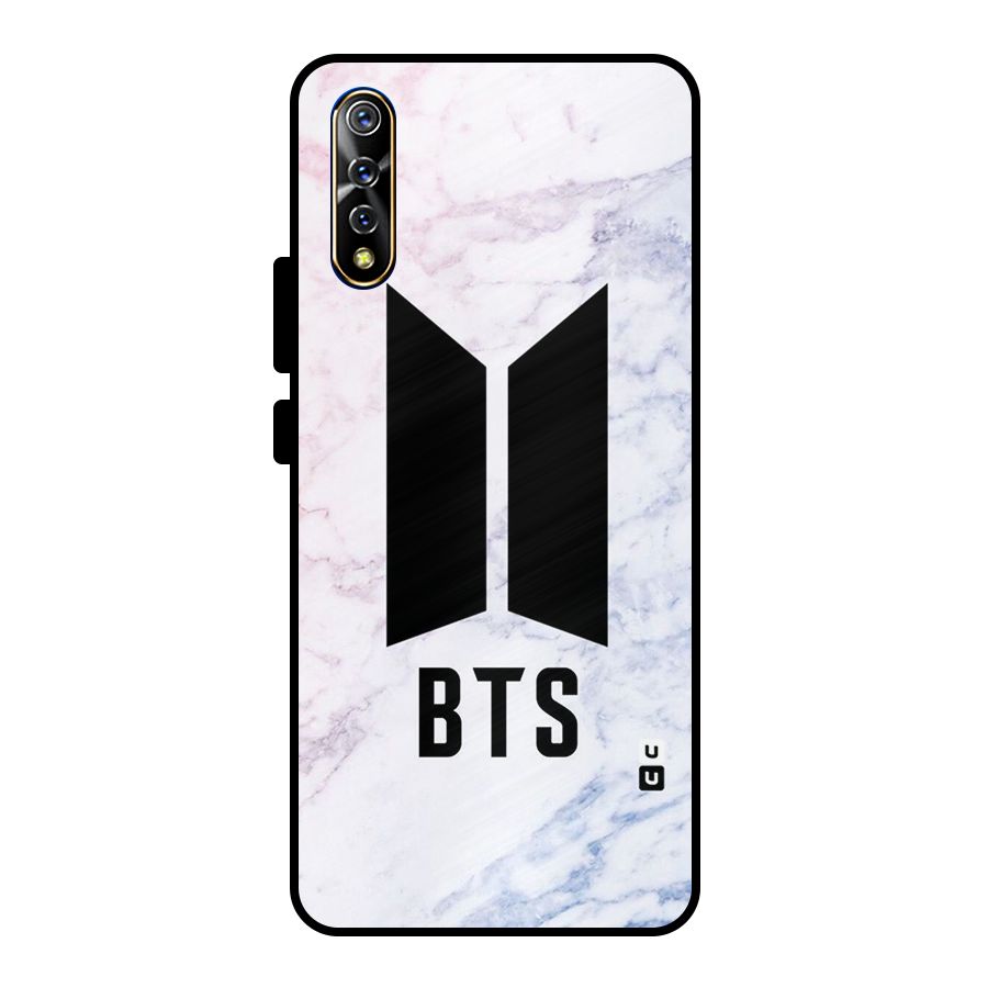 BTS Logo Marble Print Metal Back Case for Vivo S1