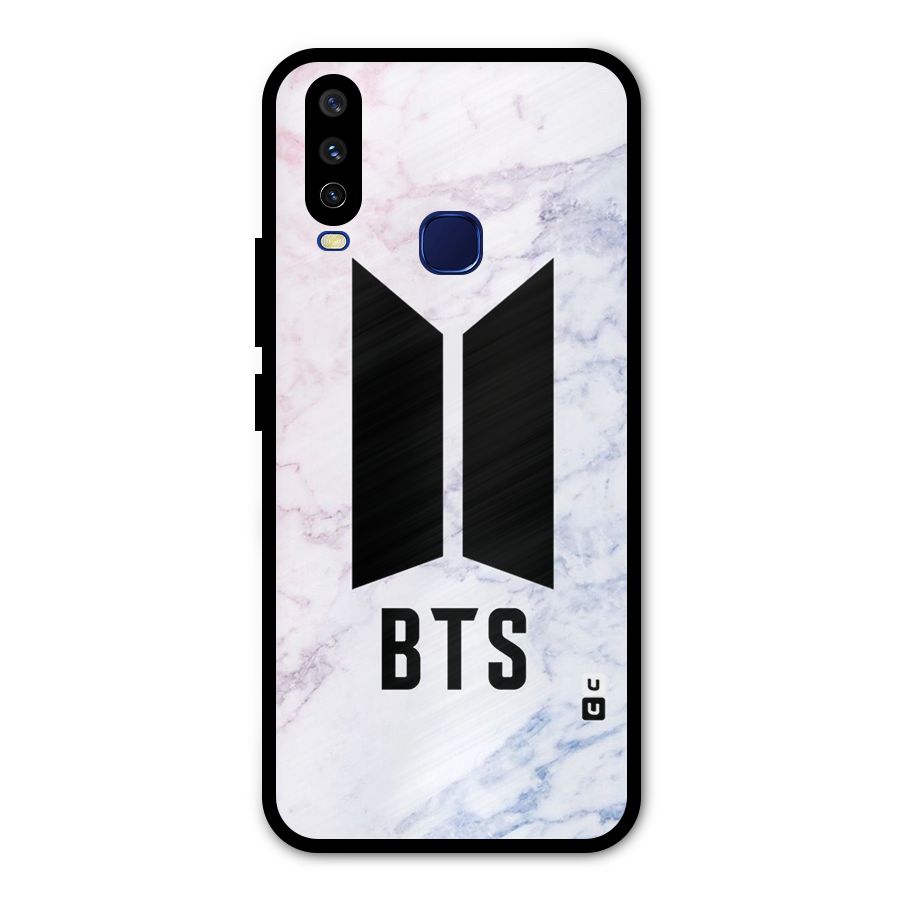 BTS Logo Marble Print Metal Back Case for Vivo Y15