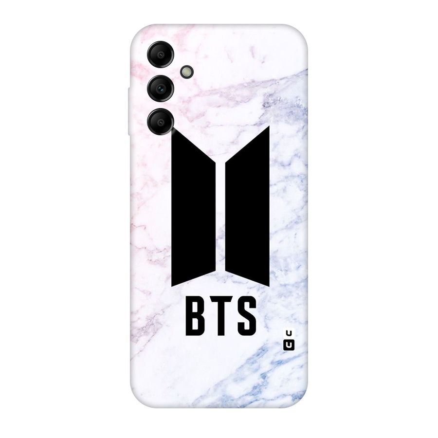 BTS Logo Marble Print Original Polycarbonate Back Case for Galaxy A14 5G