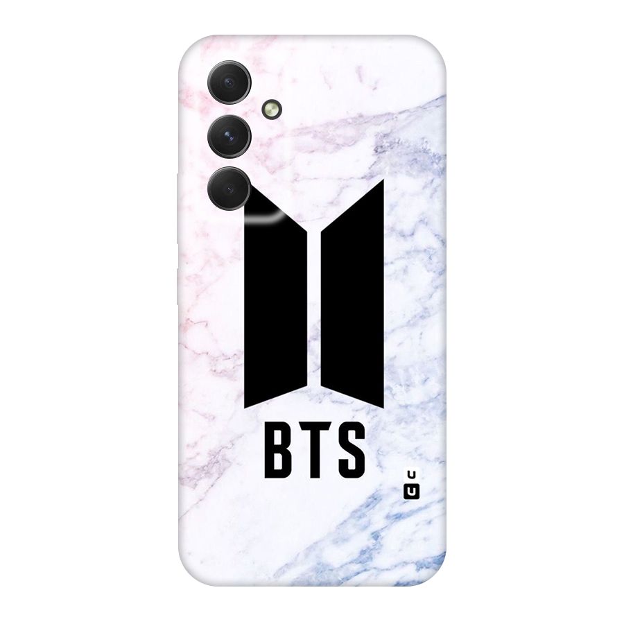 BTS Logo Marble Print Original Polycarbonate Back Case for Galaxy A54