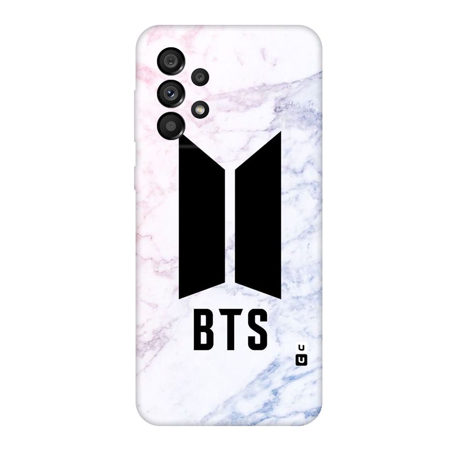 BTS Logo Marble Print Original Polycarbonate Back Case for Galaxy A73 5G