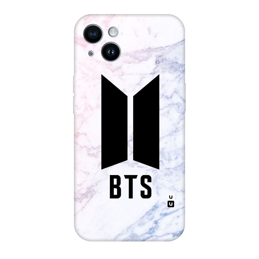 BTS Logo Marble Print Original Polycarbonate Back Case for iPhone 14