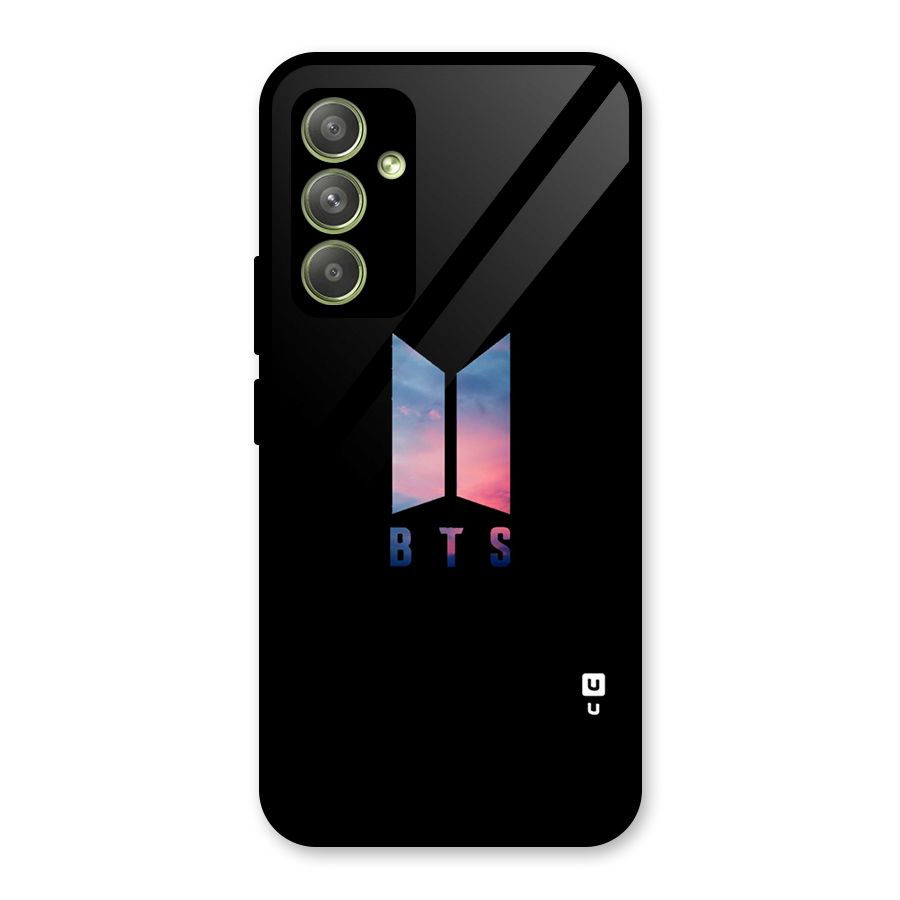 BTS Logo Sky Glass Back Case for Galaxy A54
