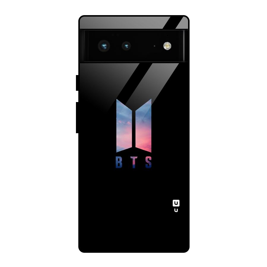 BTS Logo Sky Glass Back Case for Google Pixel 6