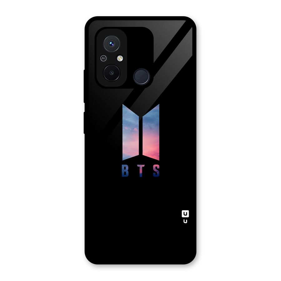 BTS Logo Sky Glass Back Case for Redmi 12C