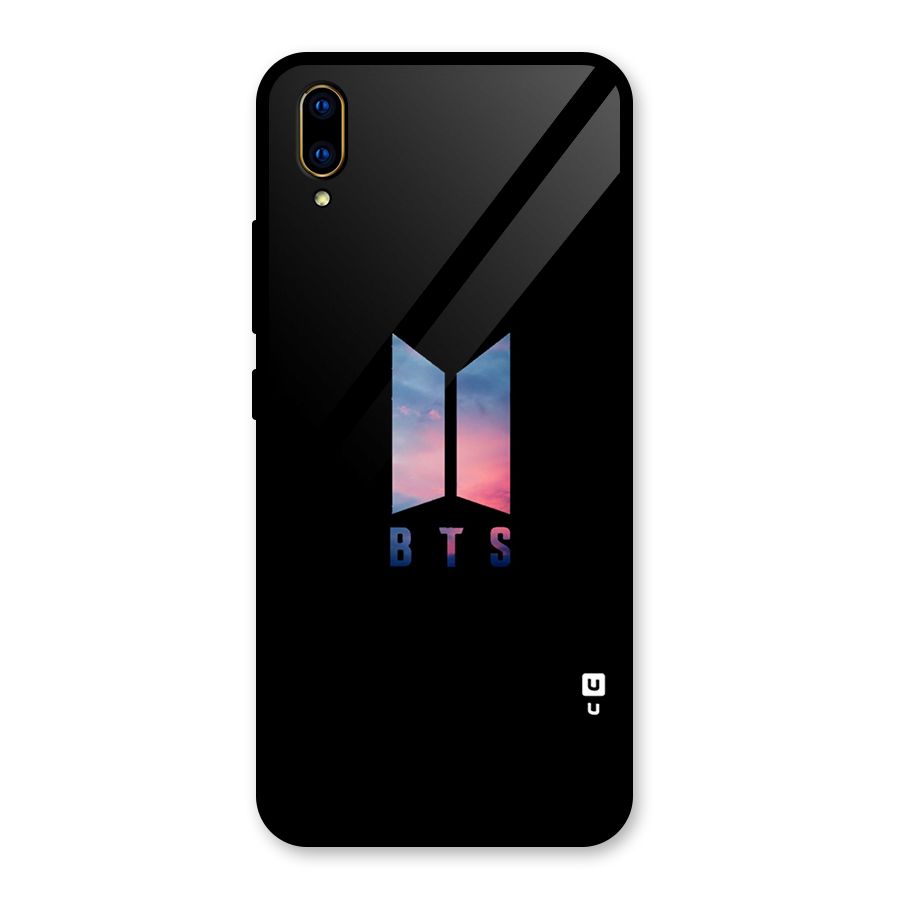 BTS Logo Sky Glass Back Case for Vivo V11 Pro