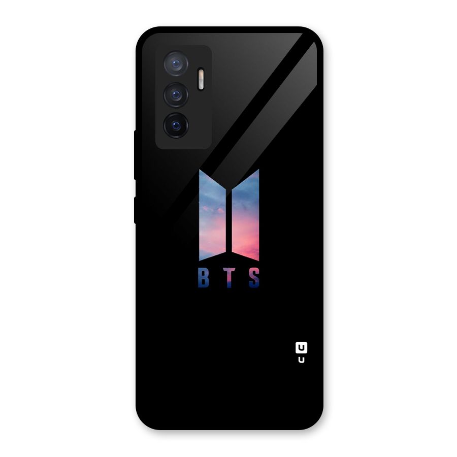 BTS Logo Sky Glass Back Case for Vivo V23e