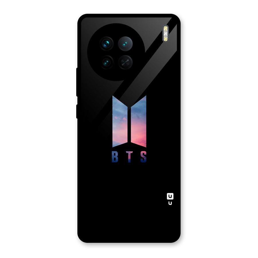 BTS Logo Sky Glass Back Case for Vivo X90