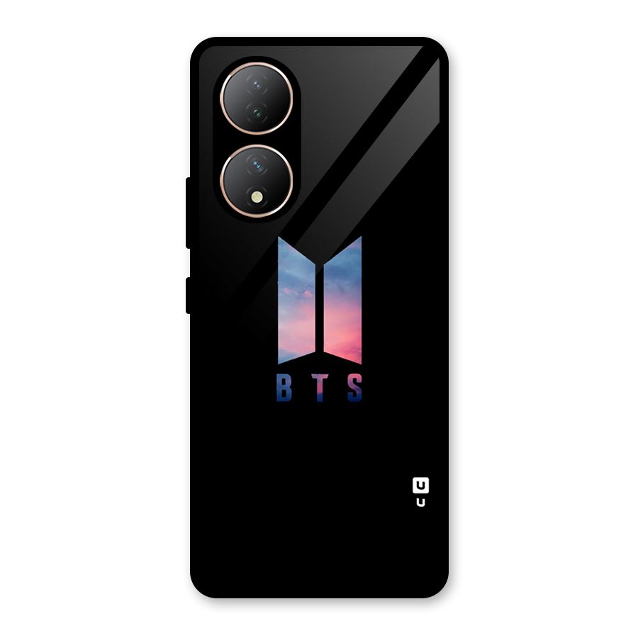BTS Logo Sky Glass Back Case for Vivo Y100A