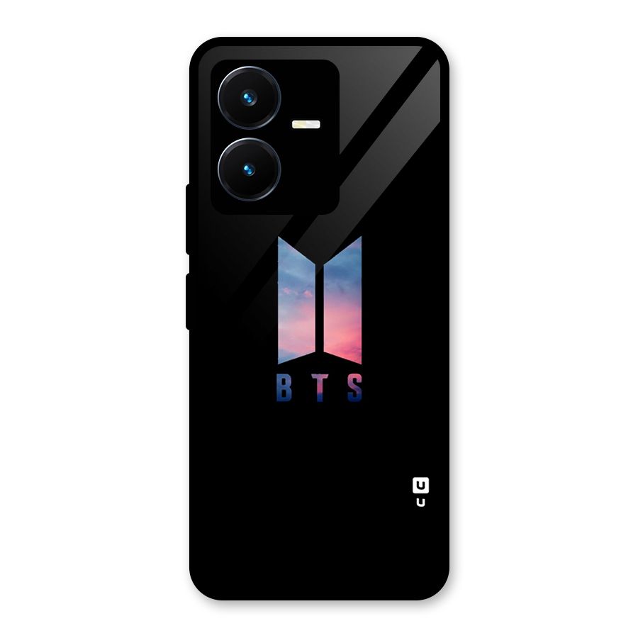 BTS Logo Sky Glass Back Case for Vivo Y22s