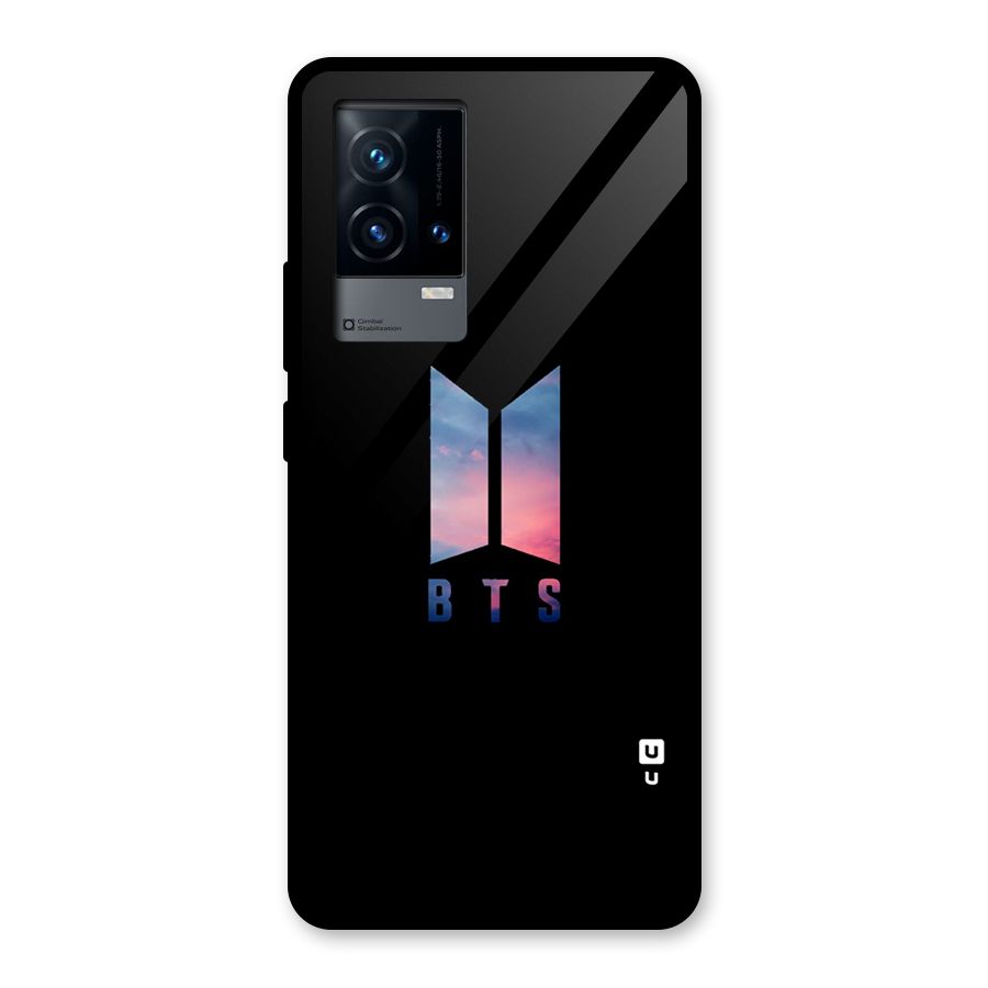BTS Logo Sky Glass Back Case for iQOO 9 5G