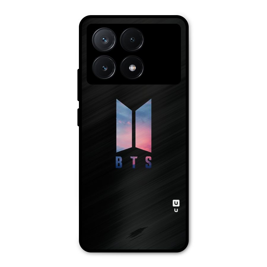 BTS Logo Sky Metal Back Case for Poco X6 Pro