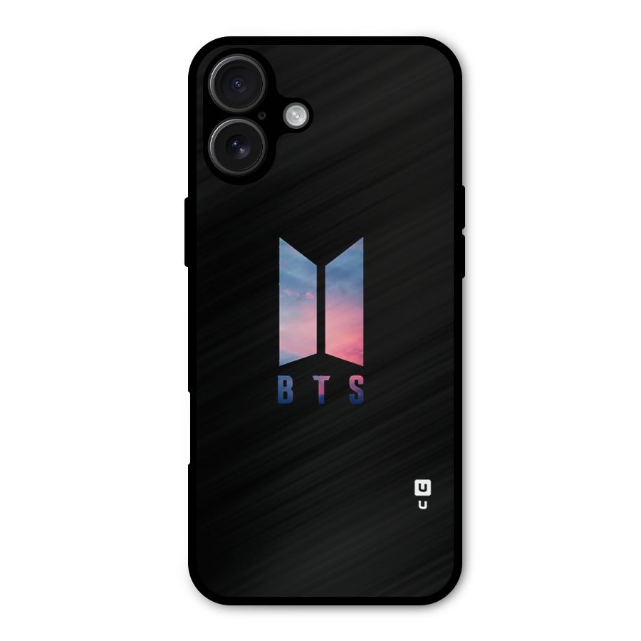 BTS Logo Sky Metal Back Case for iPhone 16 Plus