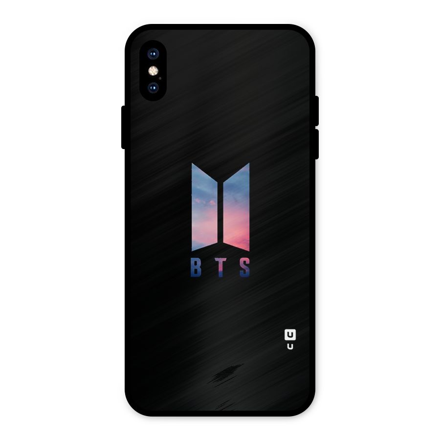 BTS Logo Sky Metal Back Case for iPhone XS Max