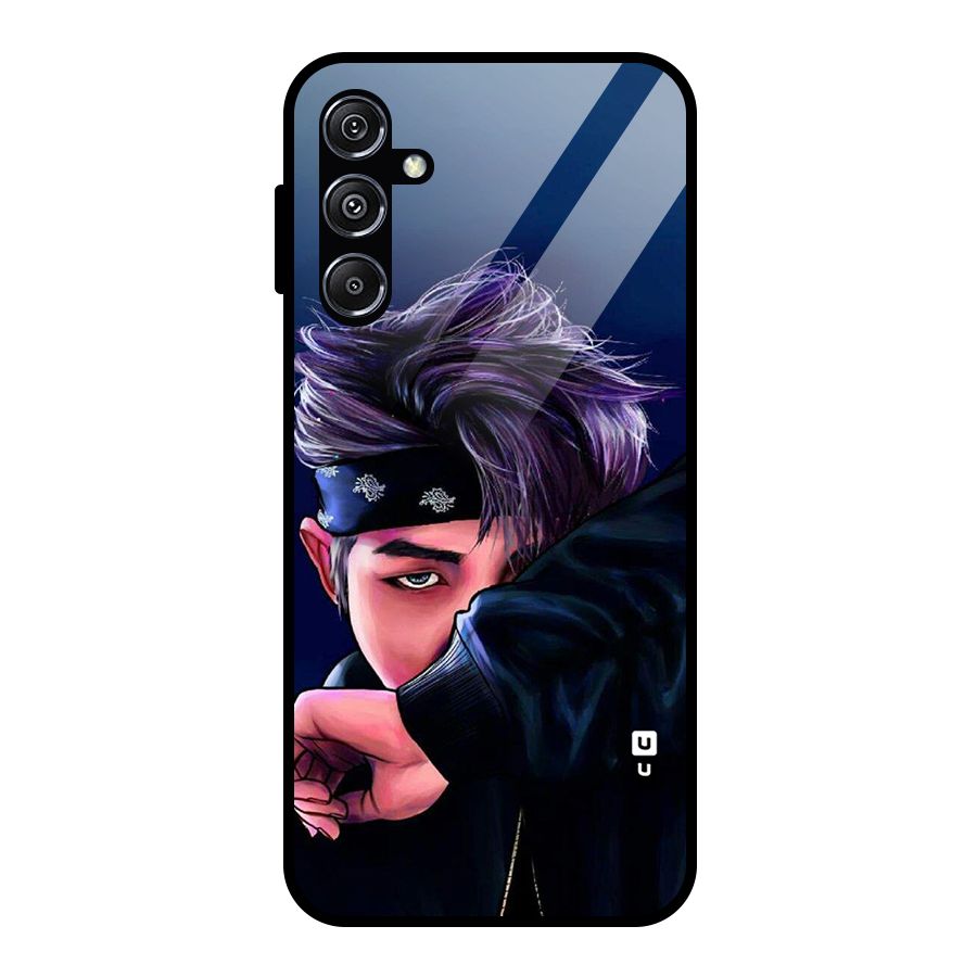 BTS Namjoon Artwork Glass Back Case for Galaxy M34 5G