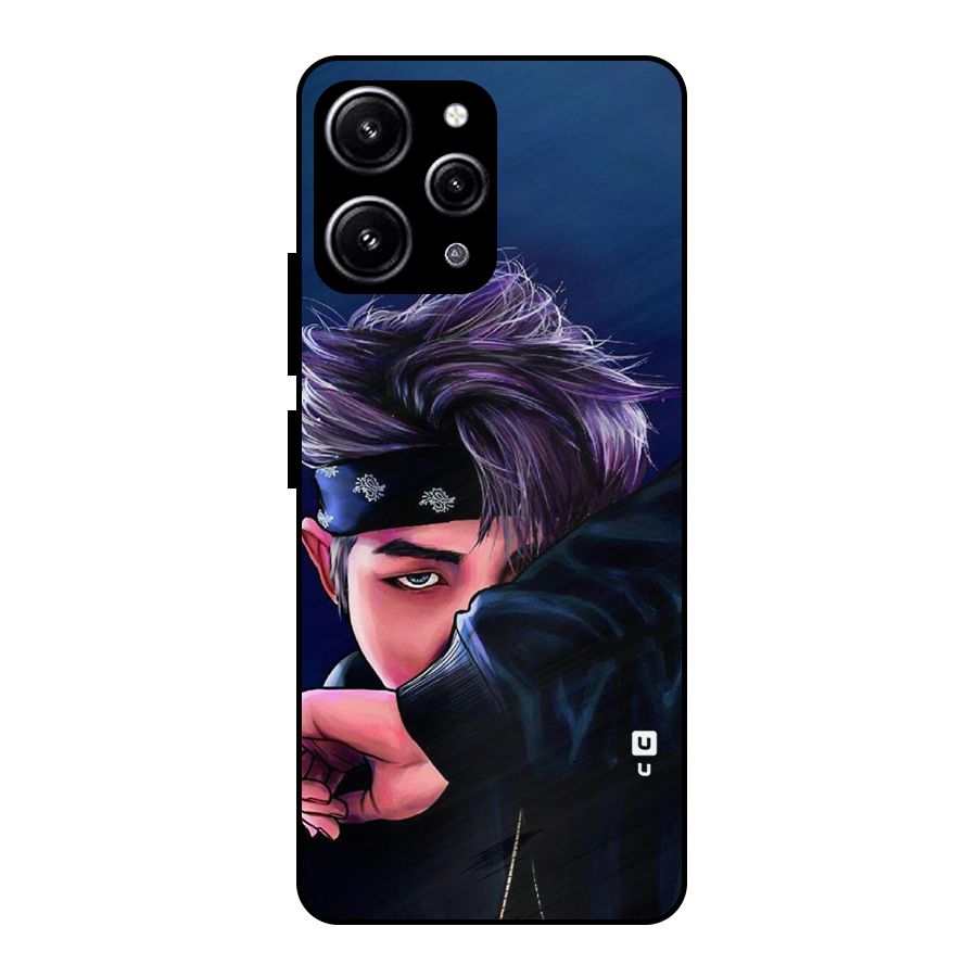 BTS Namjoon Artwork Glass Back Case for Redmi 12 4G