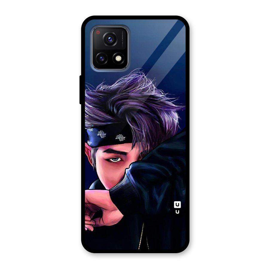 BTS Namjoon Artwork Glass Back Case for Vivo Y72 5G