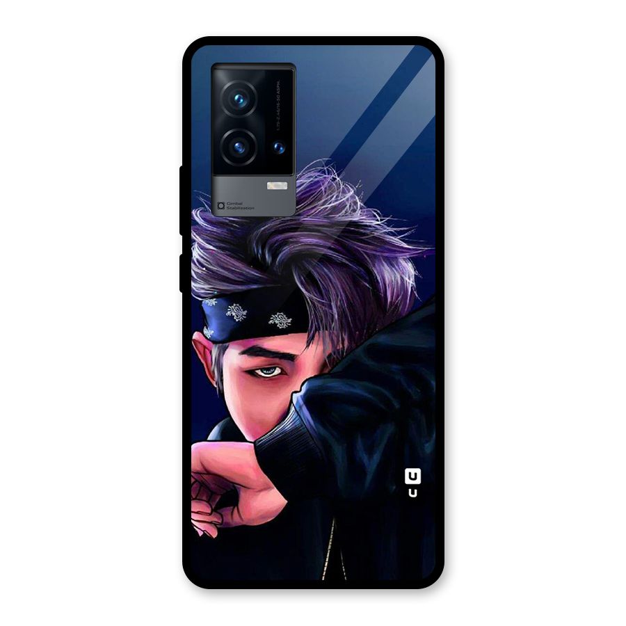 BTS Namjoon Artwork Glass Back Case for iQOO 9 5G