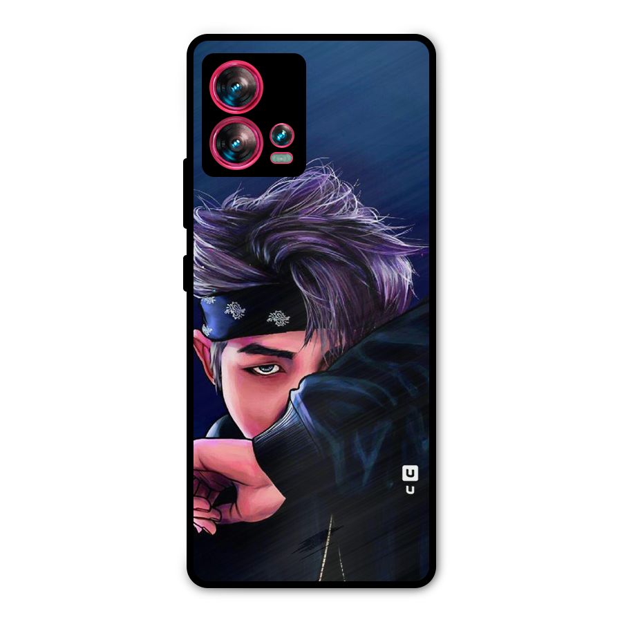 BTS Namjoon Artwork Metal Back Case for Motorola Edge 30 Fusion