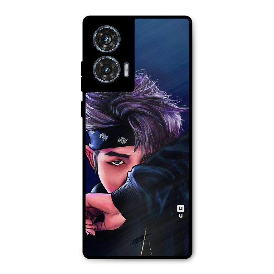 BTS Namjoon Artwork Metal Back Case for Motorola Edge 50 Fusion