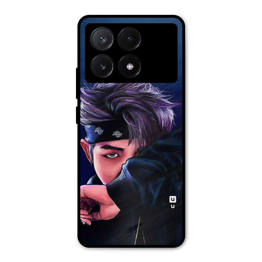BTS Namjoon Artwork Metal Back Case for Poco X6 Pro