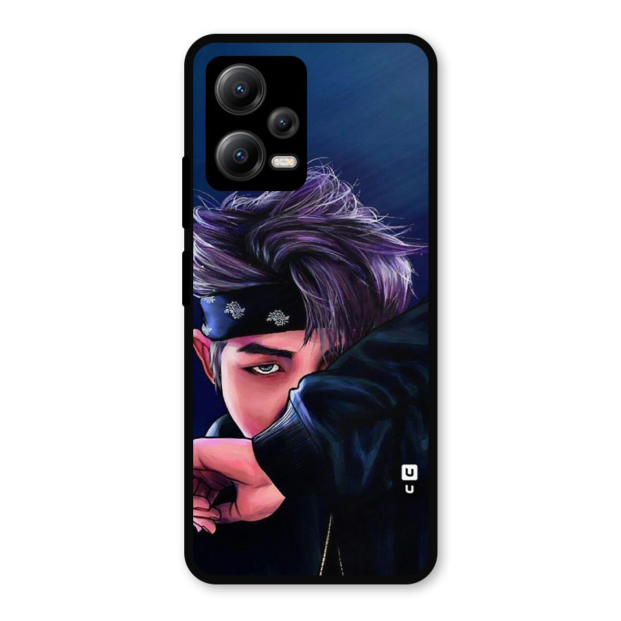 BTS Namjoon Artwork Metal Back Case for Redmi Note 12 5G