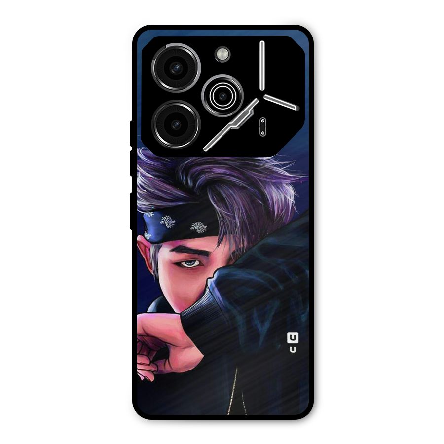 BTS Namjoon Artwork Metal Back Case for Tecno Pova 6 Pro