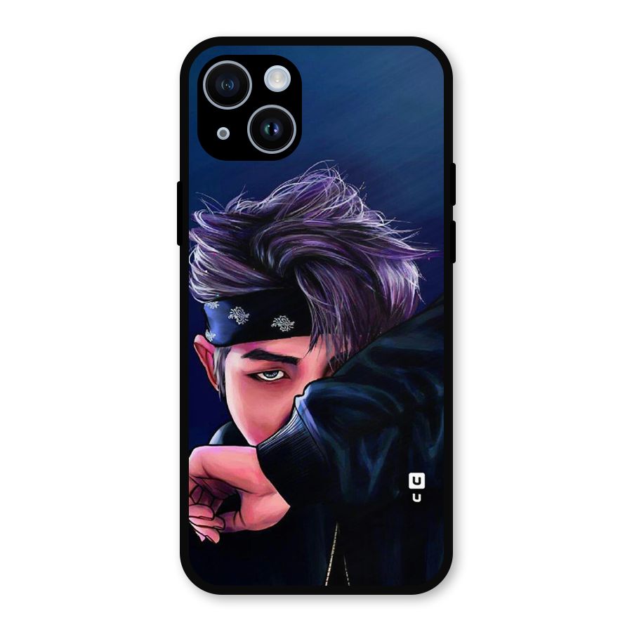 BTS Namjoon Artwork Metal Back Case for iPhone 14