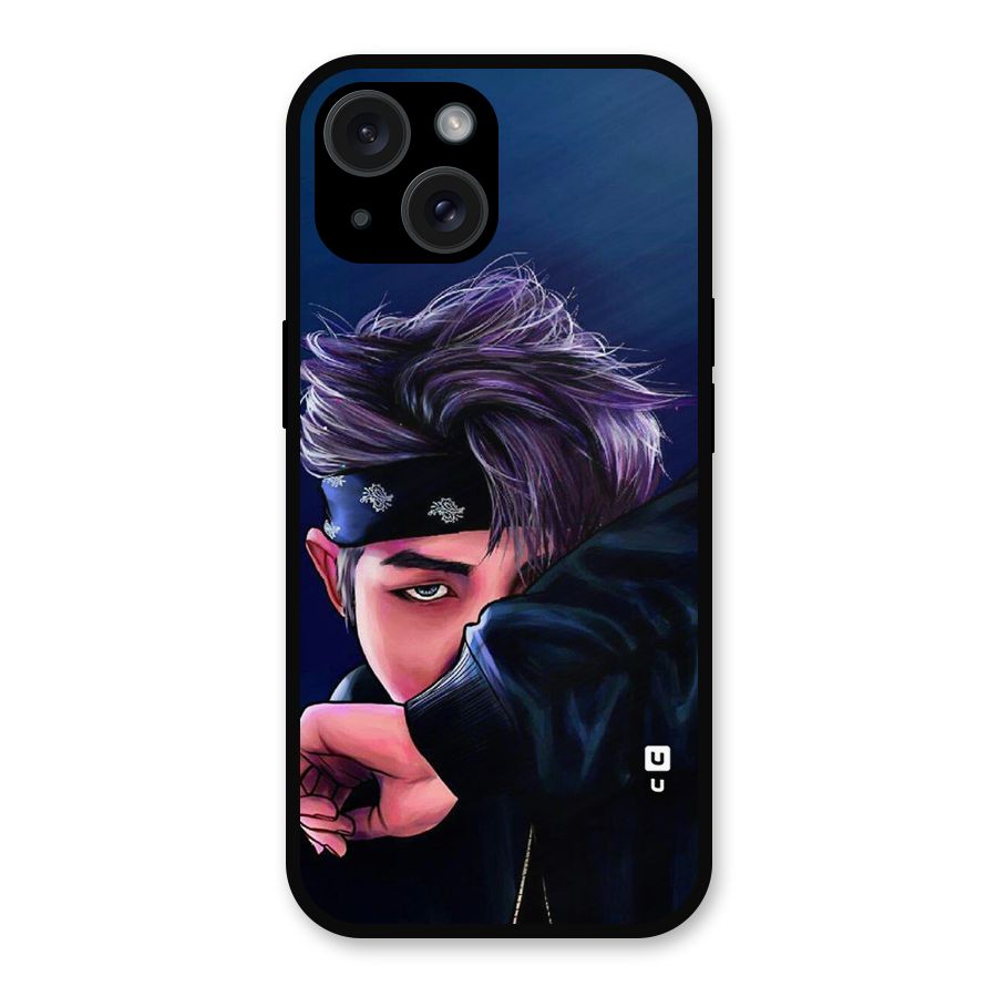 BTS Namjoon Artwork Metal Back Case for iPhone 15