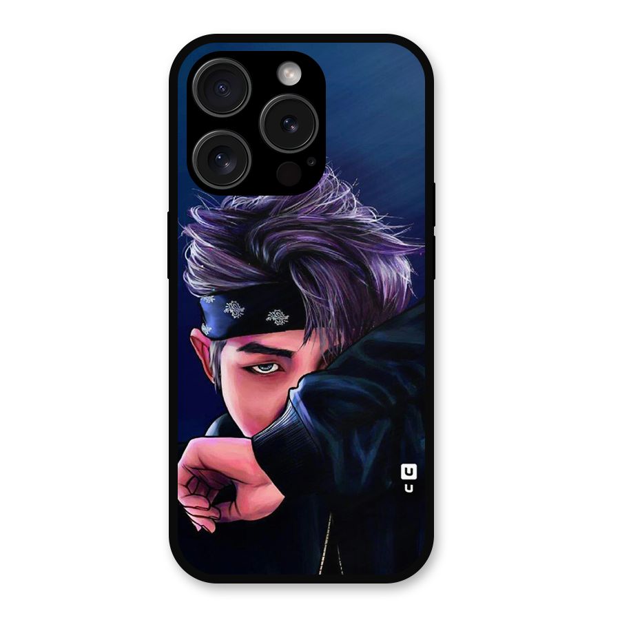 BTS Namjoon Artwork Metal Back Case for iPhone 15 Pro