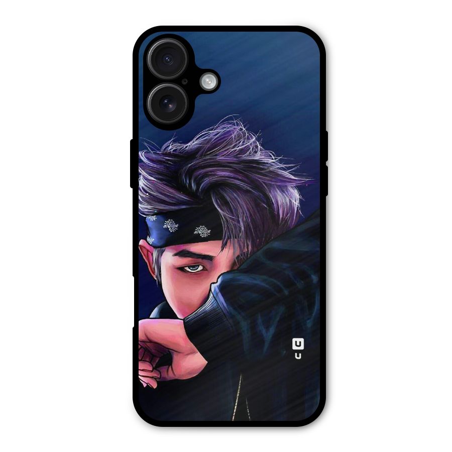 BTS Namjoon Artwork Metal Back Case for iPhone 16 Plus