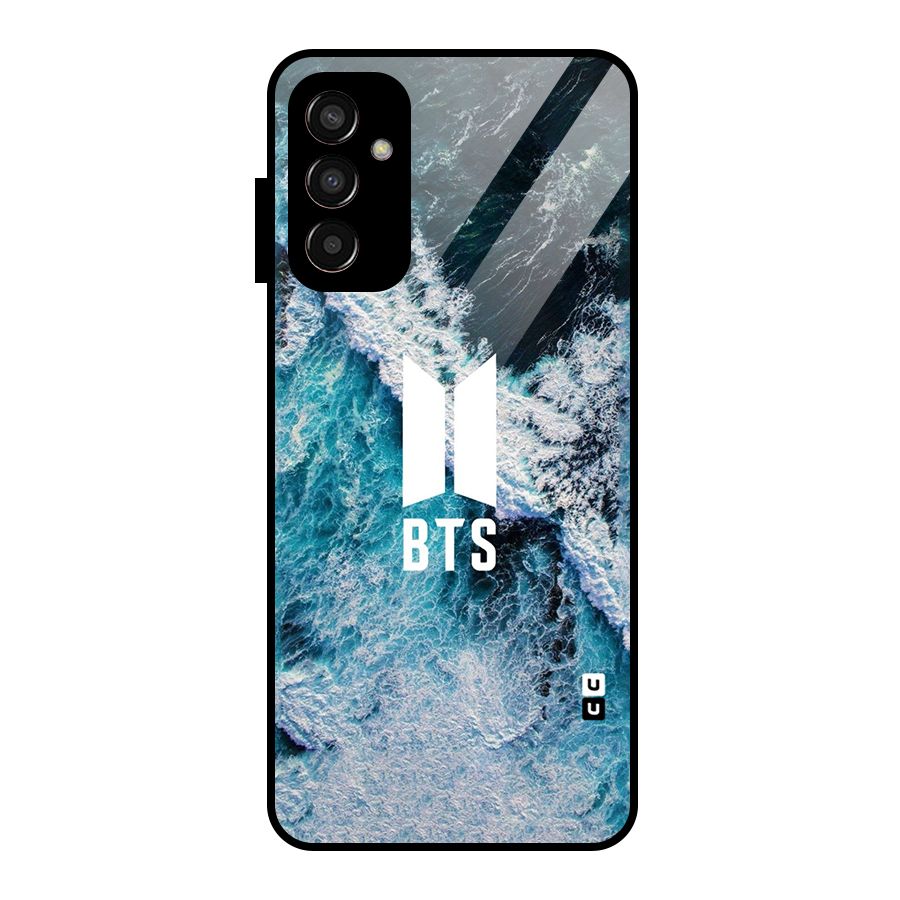BTS Ocean Waves Glass Back Case for Galaxy F13