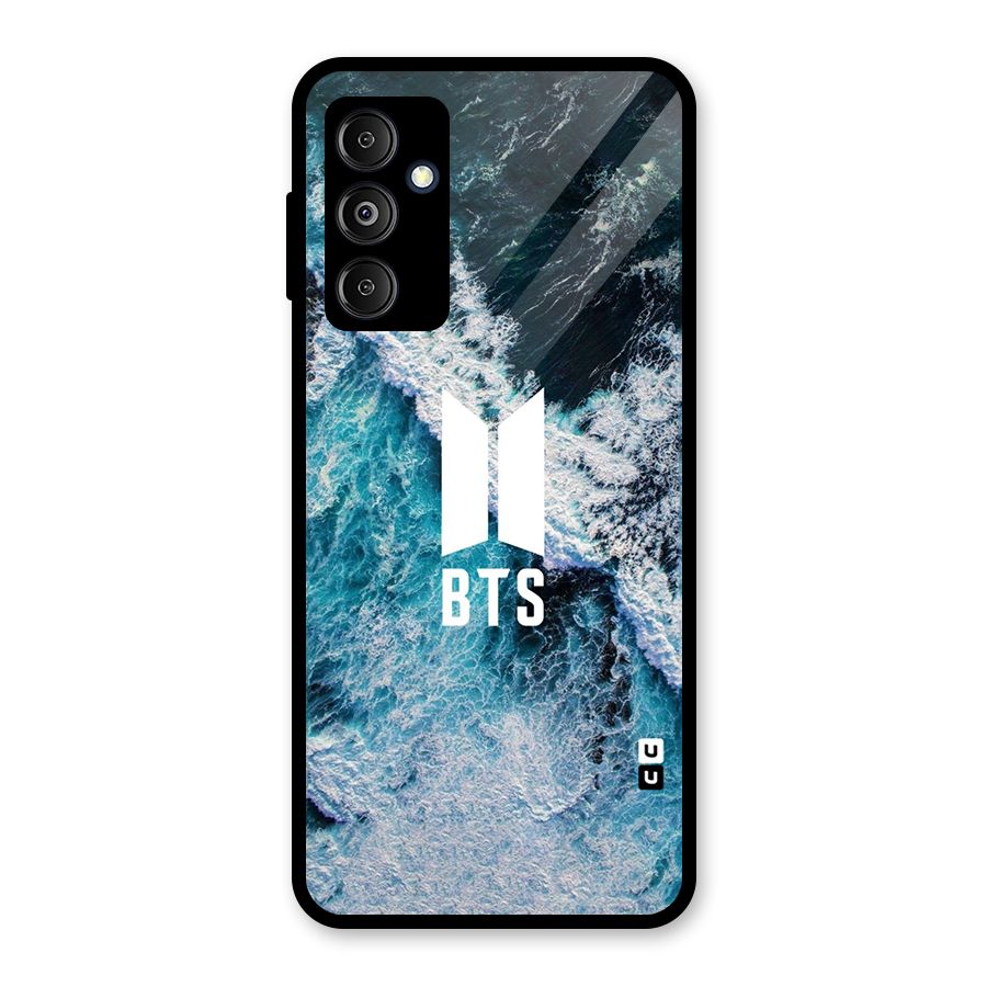 BTS Ocean Waves Glass Back Case for Galaxy M14 5G