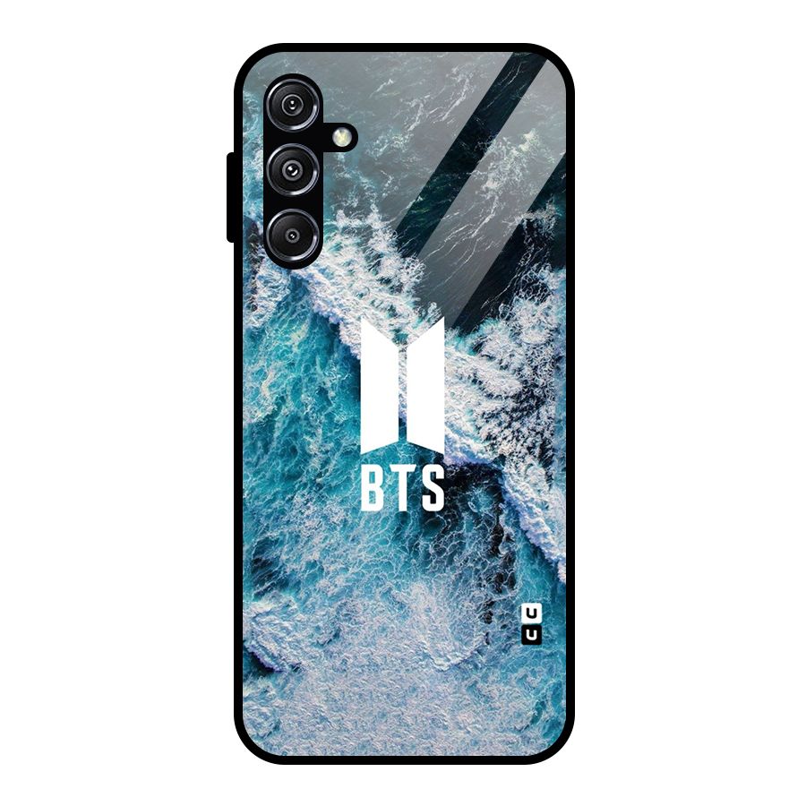 BTS Ocean Waves Glass Back Case for Galaxy M34 5G