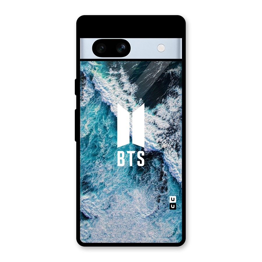 BTS Ocean Waves Glass Back Case for Google Pixel 7a