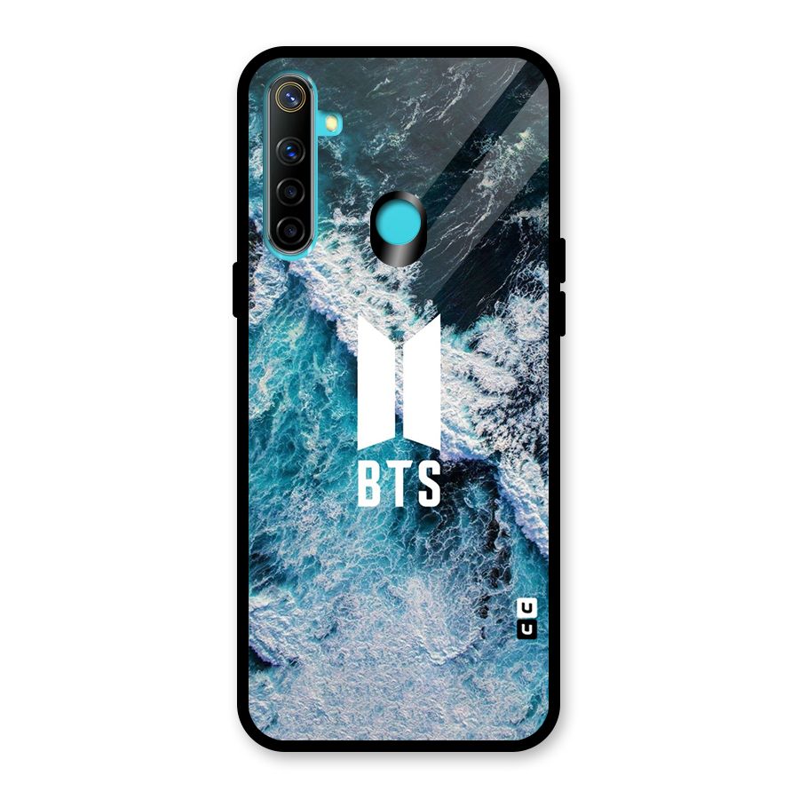 BTS Ocean Waves Glass Back Case for Realme 5