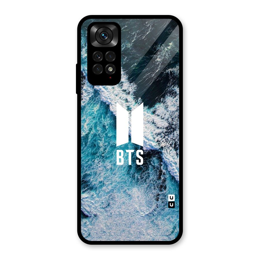BTS Ocean Waves Glass Back Case for Redmi Note 11S