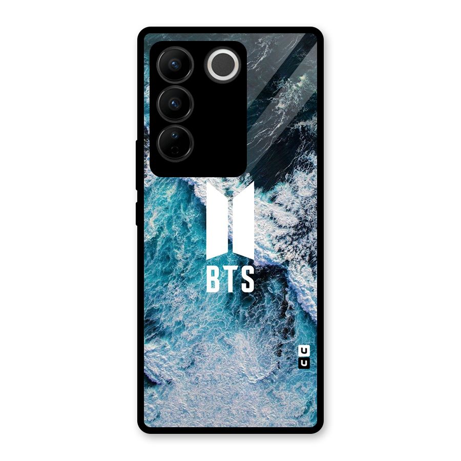 BTS Ocean Waves Glass Back Case for Vivo V27