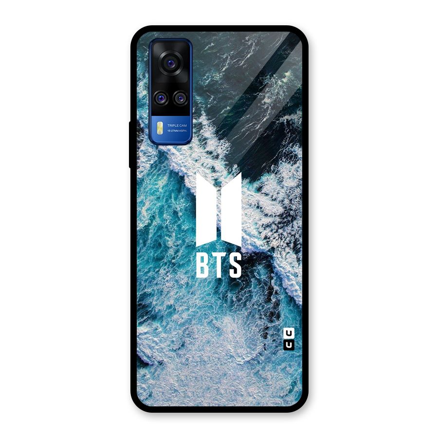 BTS Ocean Waves Glass Back Case for Vivo Y31