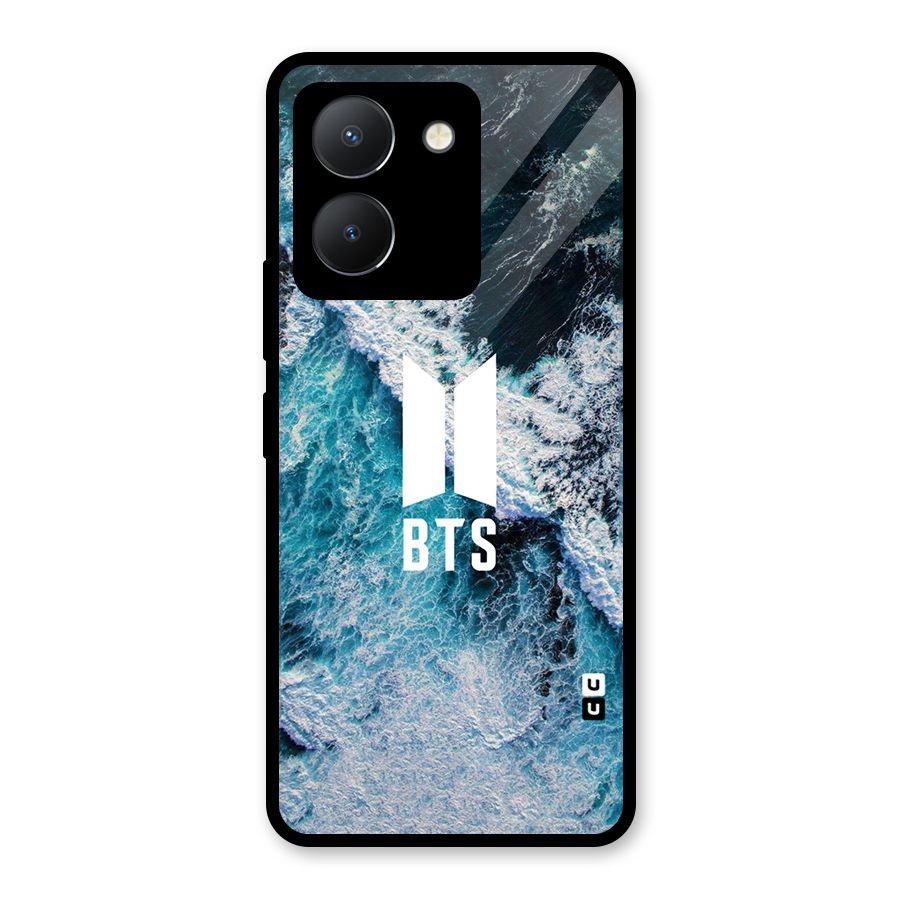 BTS Ocean Waves Glass Back Case for Vivo Y36