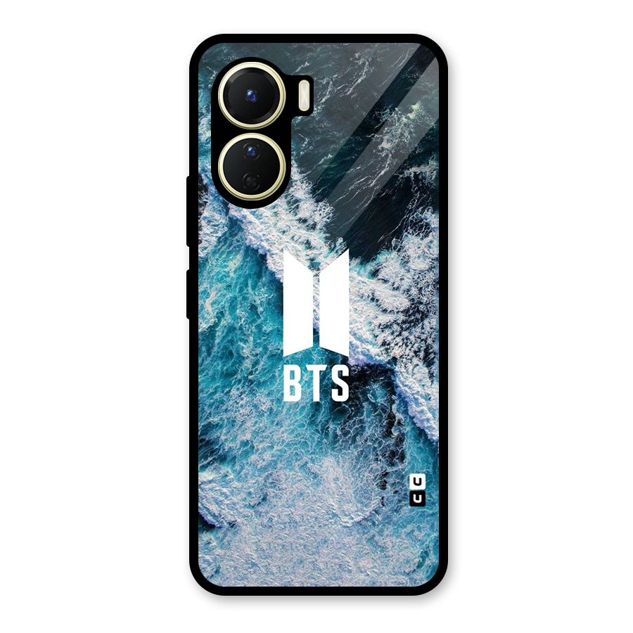 BTS Ocean Waves Glass Back Case for Vivo Y56
