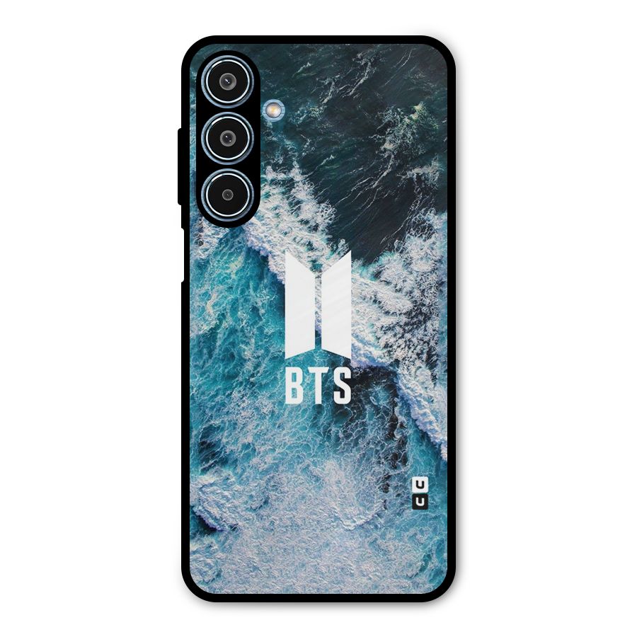 BTS Ocean Waves Metal Back Case for Galaxy M35
