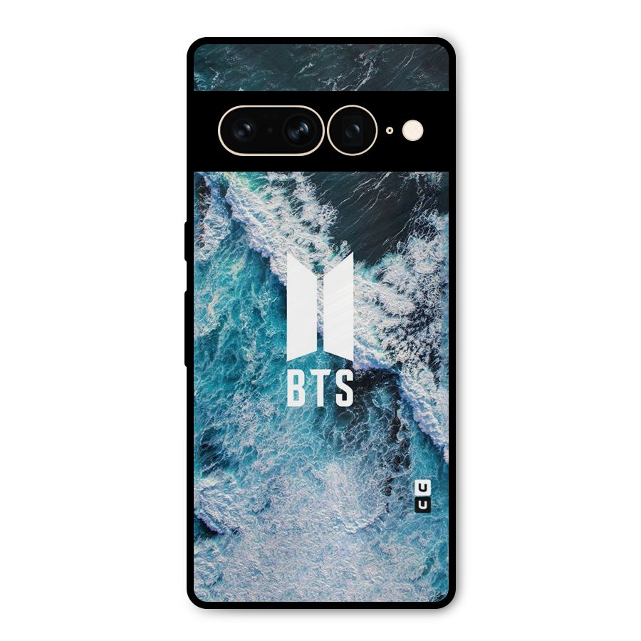BTS Ocean Waves Metal Back Case for Google Pixel 7 Pro