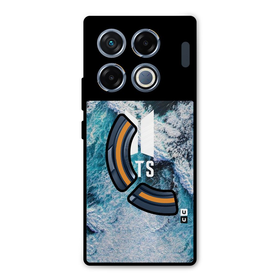 BTS Ocean Waves Metal Back Case for Infinix GT 20 Pro