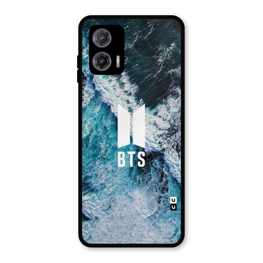 BTS Ocean Waves Metal Back Case for Moto G73