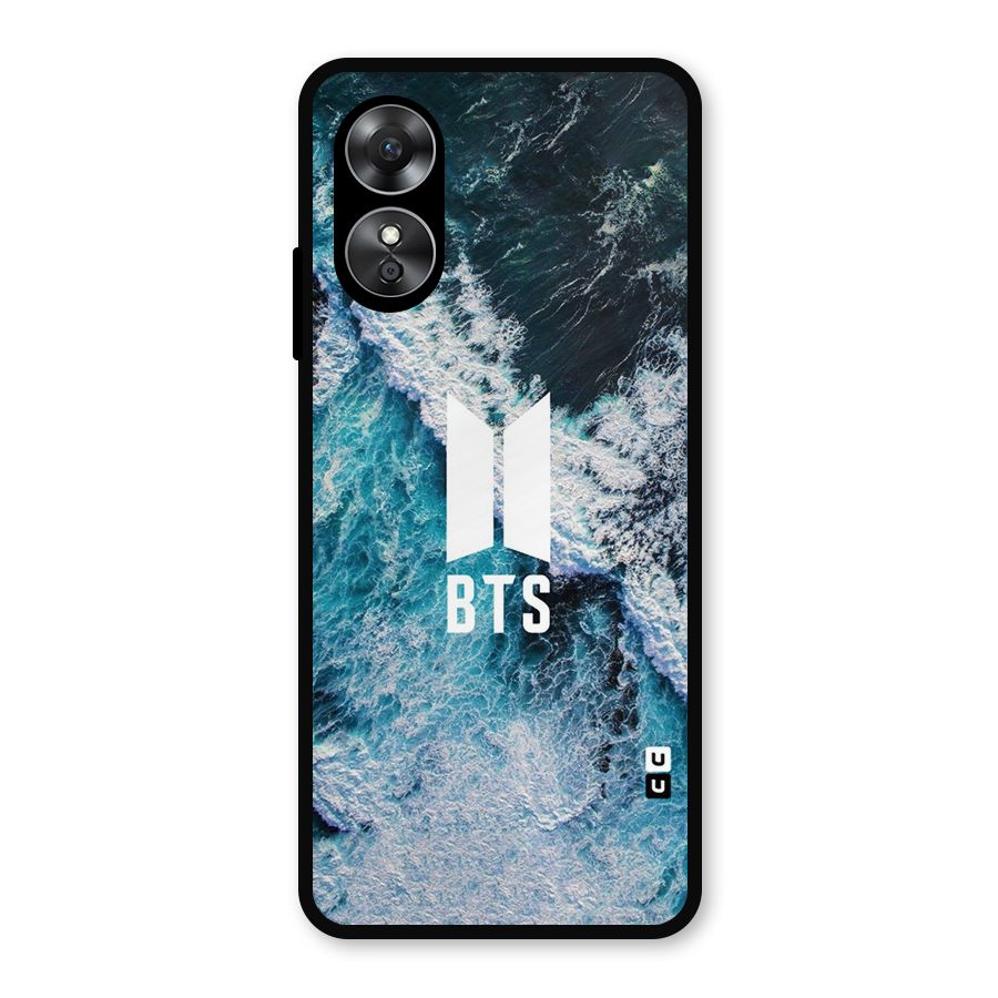 BTS Ocean Waves Metal Back Case for Oppo A17