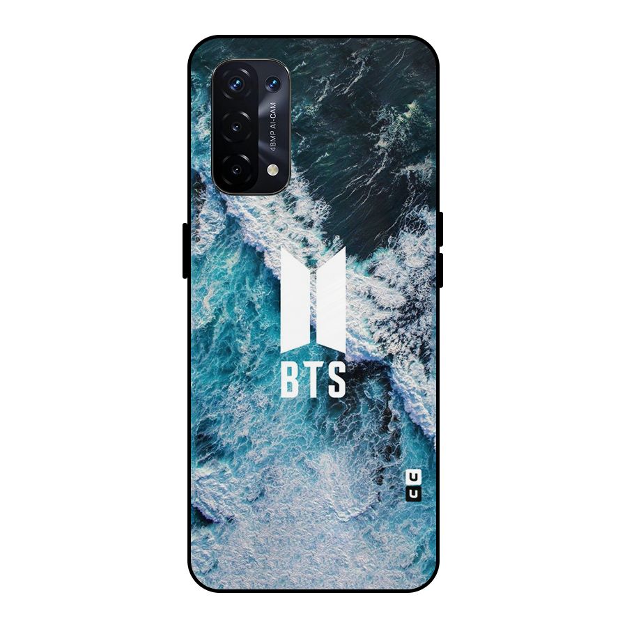 BTS Ocean Waves Metal Back Case for Oppo A74 5G
