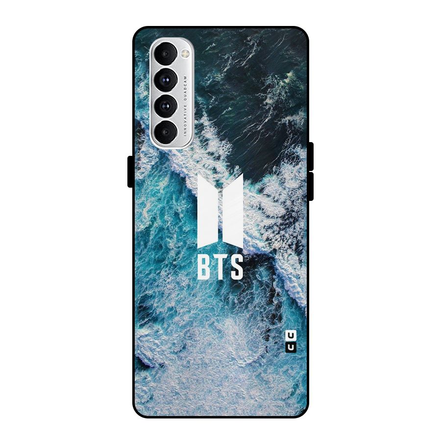 BTS Ocean Waves Metal Back Case for Oppo Reno4 Pro