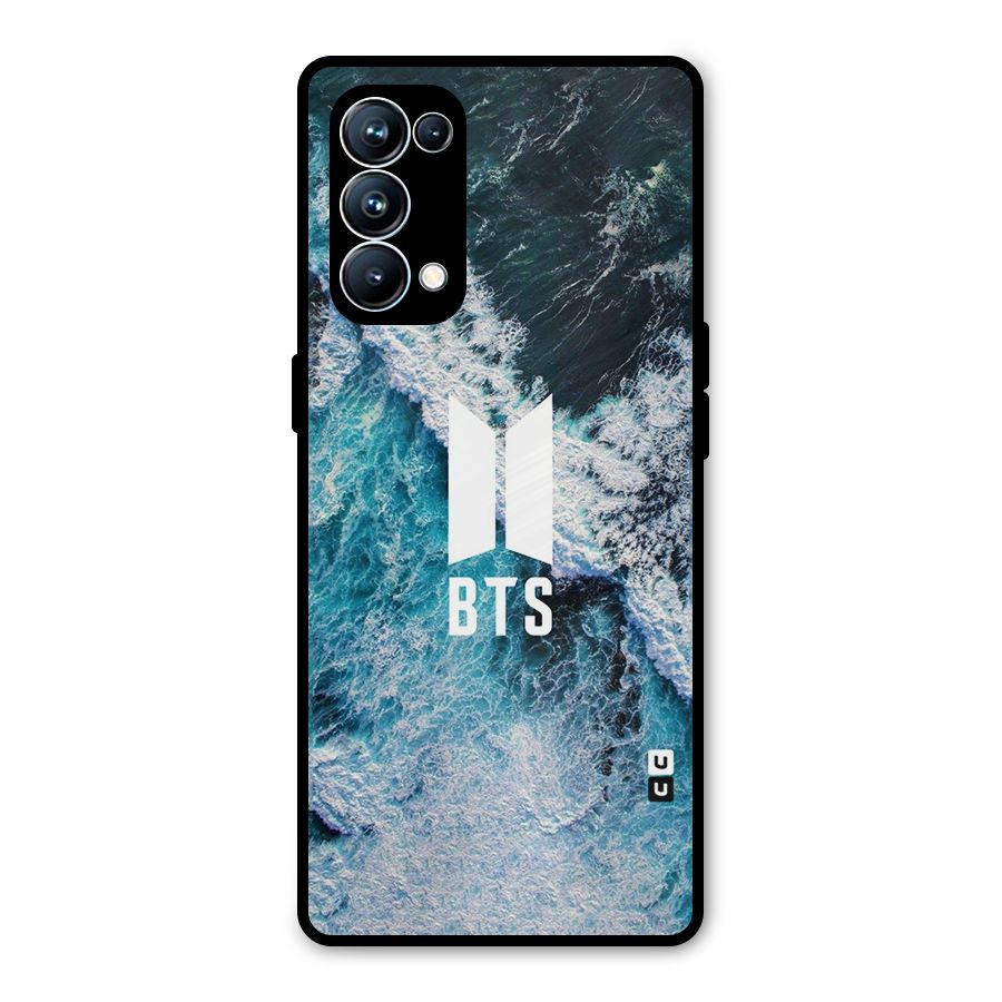 BTS Ocean Waves Metal Back Case for Oppo Reno5 Pro 5G