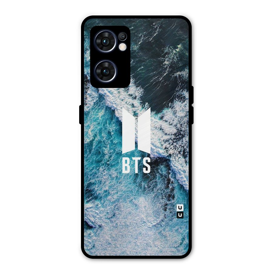 BTS Ocean Waves Metal Back Case for Oppo Reno7 5G